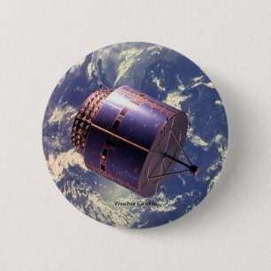 Weather Satellite 2 Inch Round Button