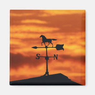 Weather Vane at Sunset Magnet