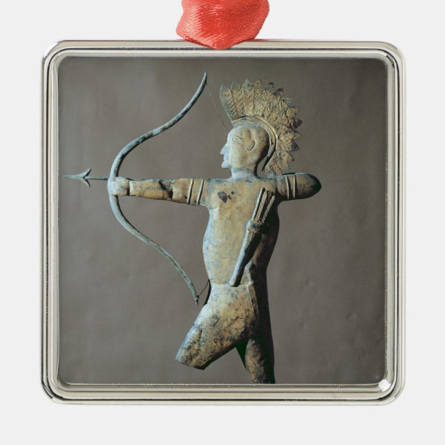 Weather vane in the form of an American Indian Metal Ornament (Front)
