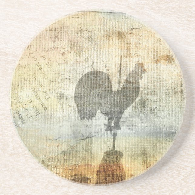Weather Vane Rooster Coaster (Front)