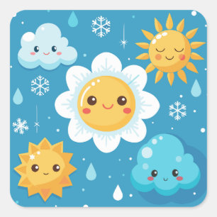 Weather Wonders Square Sticker