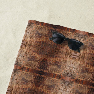 Weathered Aged Wood Photo Closeup Pattern Design Beach Towel