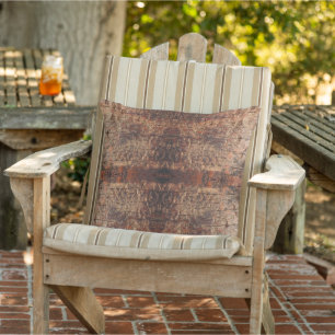 Weathered Aged Wood Photo Closeup Pattern Design Outdoor Pillow