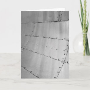Weathered Aluminum Aircraft Skin Card