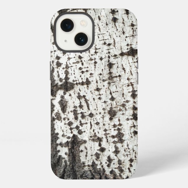 Weathered birch trunk iPhone case (Back)