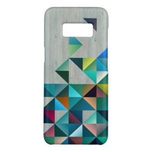 Weathered Blonde Wood WithColorful Triangles Case-Mate Samsung Galaxy S8 Case
