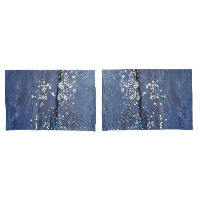 Weathered Blue Paint Abstract   Pillowcase (Front-Set)