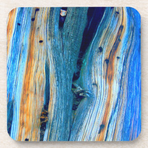 weathered blue rustic barn boards coaster