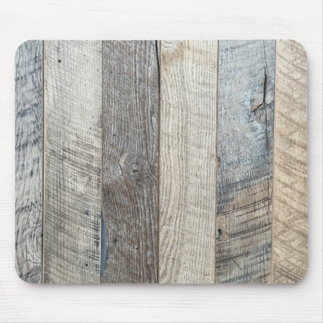 Weathered Boards Wood Plank Background Texture Mouse Pad (Front)