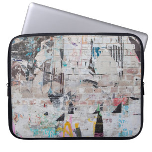 Weathered Brick: Urban Poster Wall. Laptop Sleeve