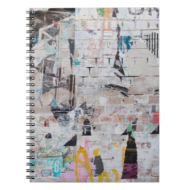 Weathered Brick: Urban Poster Wall. Notebook (Front)