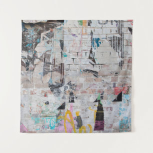 Weathered Brick: Urban Poster Wall. Tapestry