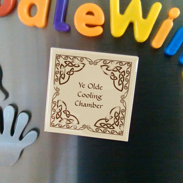 Weathered Brown Celtic Knot Tribal Border Design Magnet (Creator Uploaded)