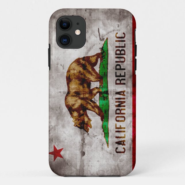 Weathered California Flag Case-Mate iPhone Case (Back)