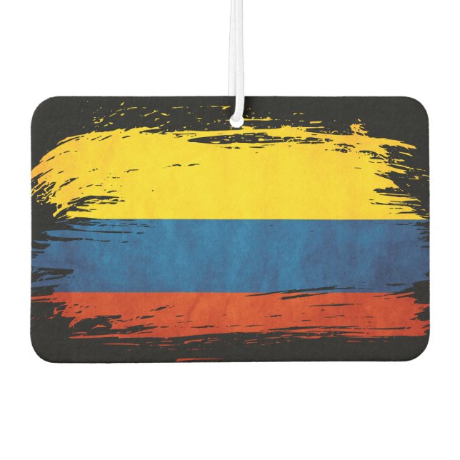 Weathered Colombia Flag Air Freshener (Front)