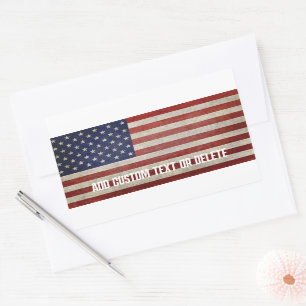 Weathered, distressed American Flag Sticker