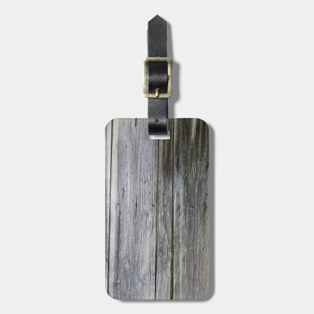 Weathered Door Planks Luggage Tag (Front Vertical)