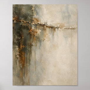 Weathered Earth & Plaster Abstract Wall Art
