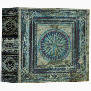 Weathered Green Compass Rose Ancient Tome Binder