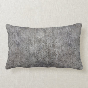 Weathered Grey Cement Sidewalk Lumbar Pillow
