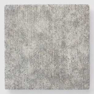 Weathered Grey Cement Sidewalk Stone Coaster