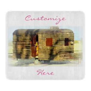 Weathered gypsy caravan Thunder_Cove any colour Cutting Board