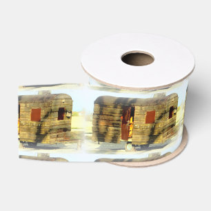 Weathered gypsy caravan Thunder_Cove any colour Grosgrain Ribbon
