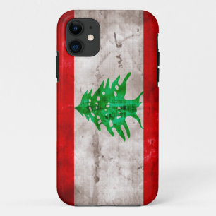 Weathered Lebanon Flag iPhone 11 Case