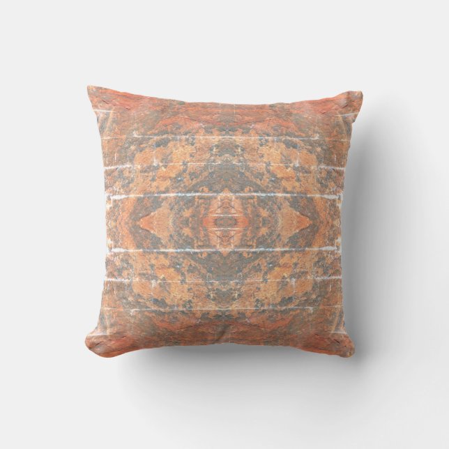 Weathered Mandala Throw Pillow (Front)