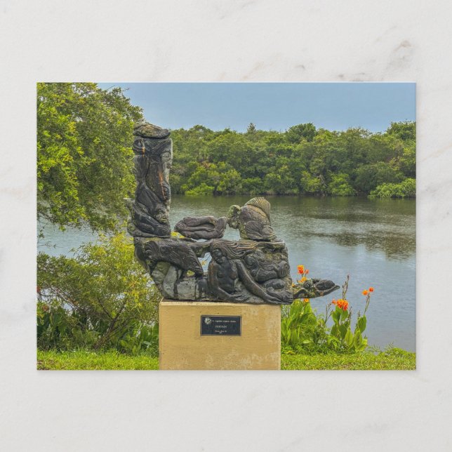 Weathered Memorial Sculpture Postcard (Front)