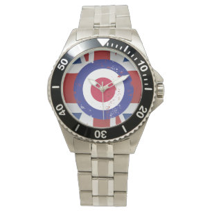 Weathered Mod Target on silk effect Union Jack Watch