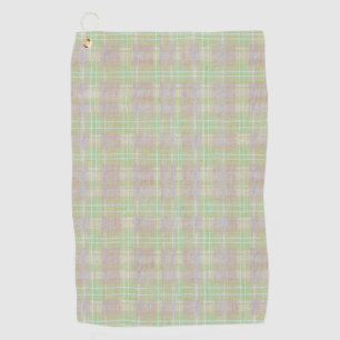 Weathered Neutral Sage Plaid Golf Towel