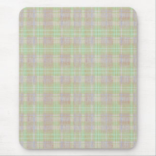 Weathered Neutral Sage Plaid Mouse Pad