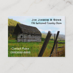 Weathered Old Barn and Farm Fence in the Country Business Card