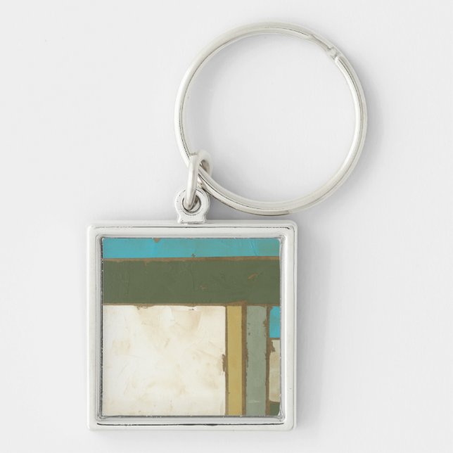 Weathered Panel Painting by Jennifer Goldberger Keychain (Front)