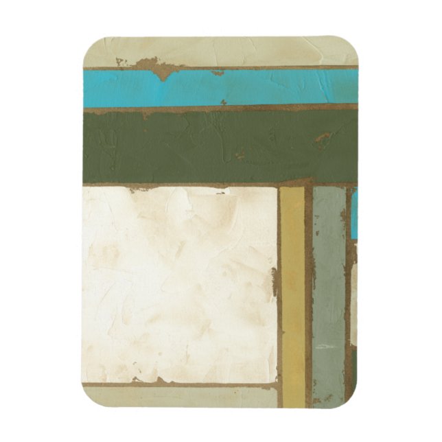 Weathered Panel Painting by Jennifer Goldberger Magnet (Vertical)