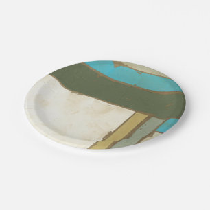 Weathered Panel Painting by Jennifer Goldberger Paper Plate
