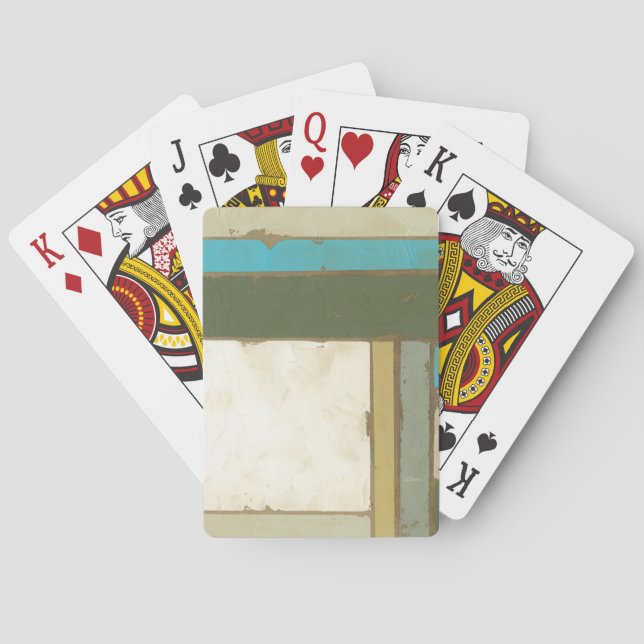 Weathered Panel Painting by Jennifer Goldberger Playing Cards (Back)