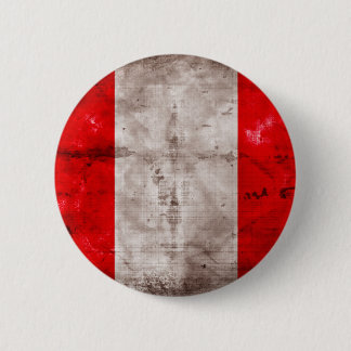Weathered Peru Flag 2 Inch Round Button