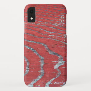 weathered red paint on wood Case-Mate iPhone case