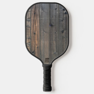 Weathered Redwood Fence Closeup Photo Image Print Pickleball Paddle