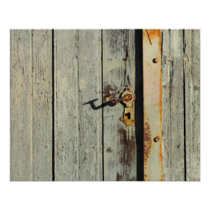 Weathered Rusty Door Handle Poster