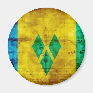 Weathered Saint Vincent Flag Magnet