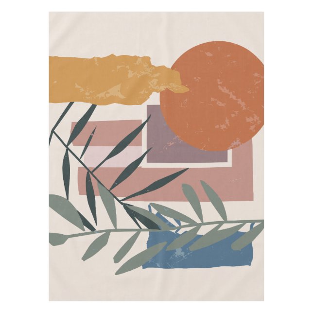 Weathered Shapes And Stalks Tablecloth (Front)