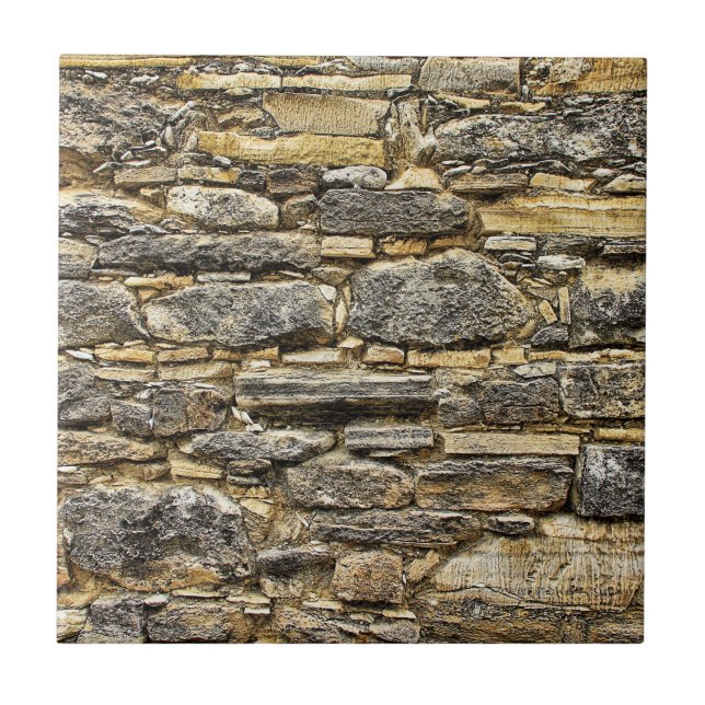 Weathered Stone Old Wall Texture Tile (Front)
