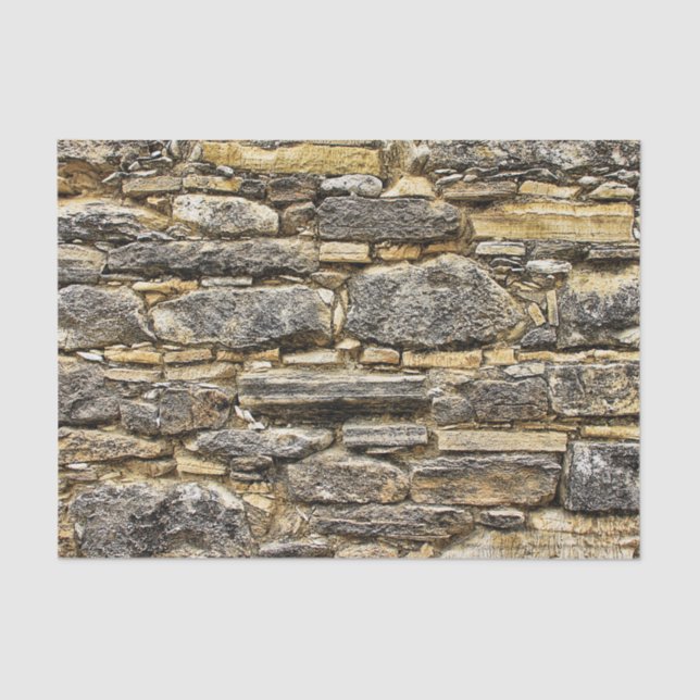 Weathered Stone Old Wall Texture Tissue Paper (Front)