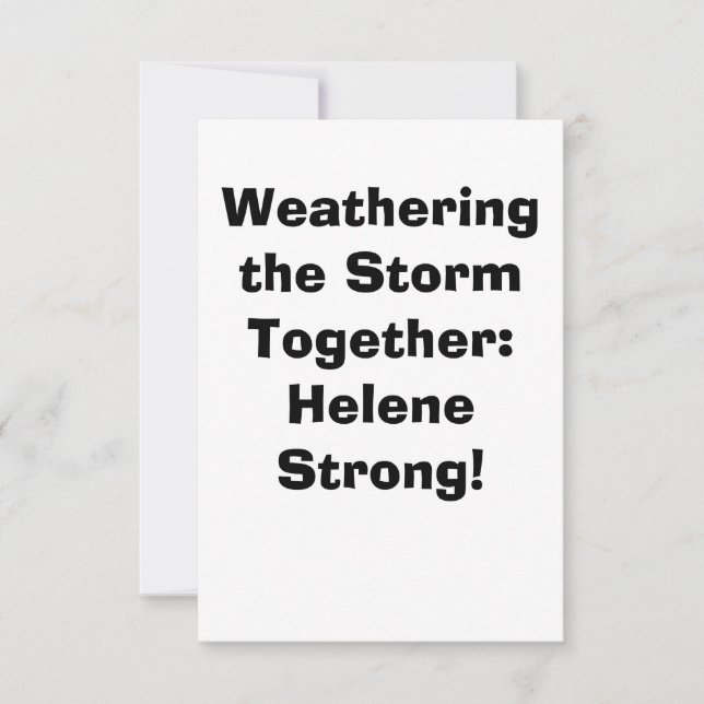 Weathered the Fury of Helene! Helene 2024 TY Cards (Front)