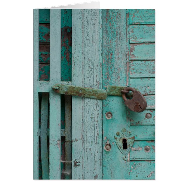 Weathered Turqouise Door (Front)