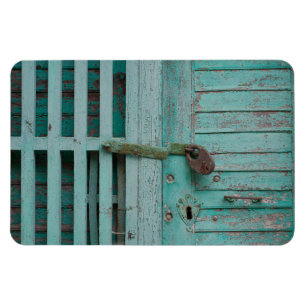 Weathered Turqouise Door Magnet