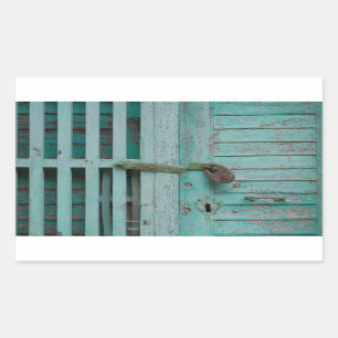 Weathered Turquoise Door Sticker
